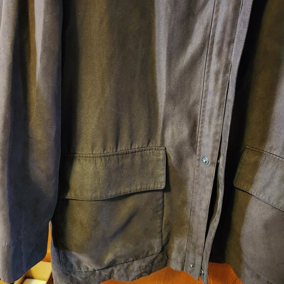 Men's Large Jos. A. Bank Brown Full Zip Overcoat Removable Liner - Picture 6 of 10